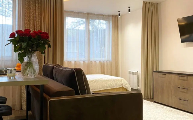 Апартаменты-студия улучшенная с кроватью двуспальным диваном и гардеробной 2 этаж