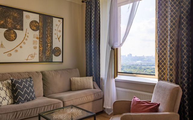 Квартира Moscow Deluxe Apartments Family Suite City View