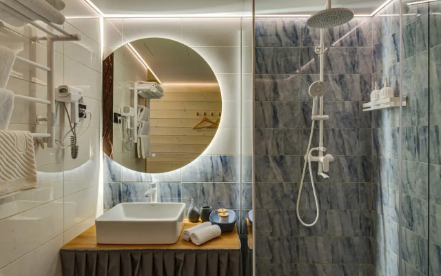 Частный дом А-фрейм Ручей с баней и дровах и чаном