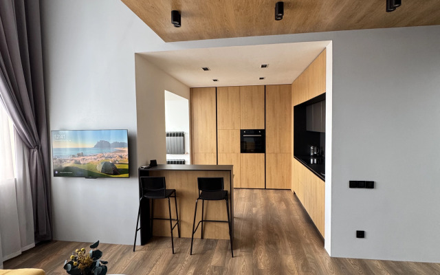 Апартаменты Двухуровневая студия с захватывающим видом на город