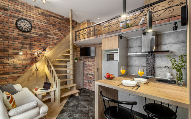 Апартаменты Двухэтажные в Стиле Гранж от Home Group apartments