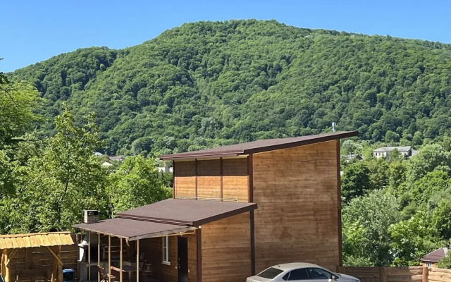 S baney basseynom i mangalom na beregu reki Private house