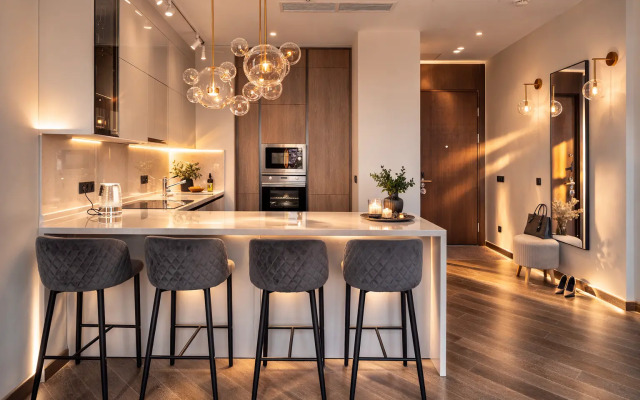 Апартаменты Sky City Moscow 59 этаж! Редкий вид на город! Интерьер нежный как лакомка!