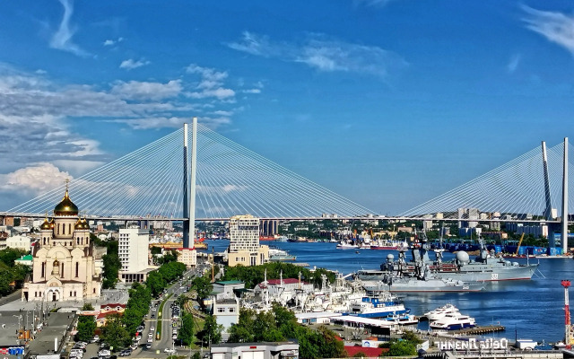 Апартаменты в центре с видом на Золотой мост