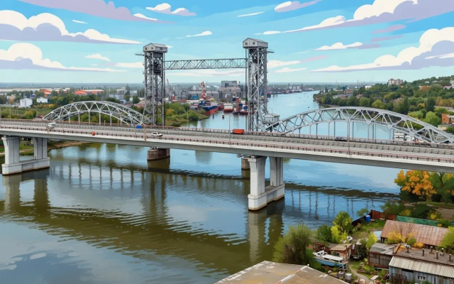 Апартаменты DoMino на набережной с видом на Подъемный мост