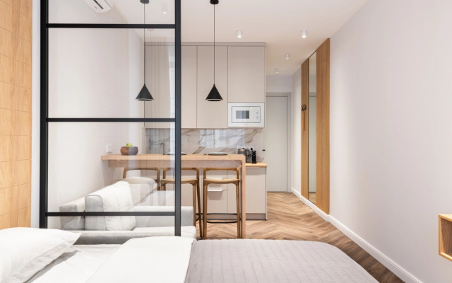 "Deluxe with Bar Counter" in Modern Design Apartments near Dinamo Metro