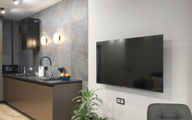 Апартаменты Новые уютные Клен в доме бизнес-класса с охраной