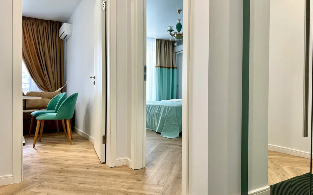 Апартаменты Du Soleil  Мятно Капучиновая Евродвушка