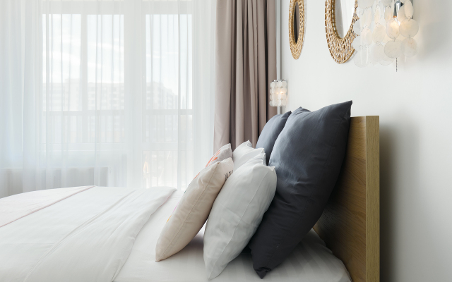 Апартаменты F-Apart с видом на небоскрёб Лахта в стильном интерьере