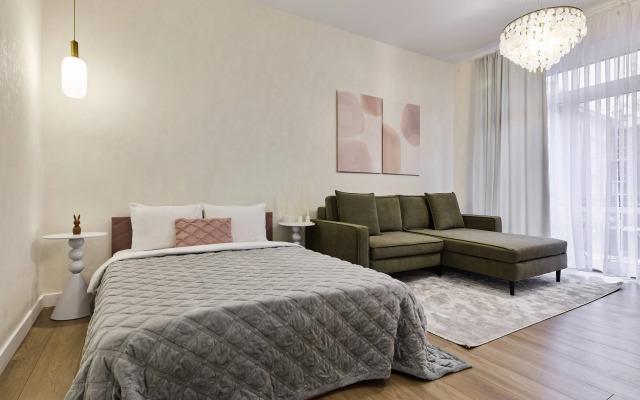 Апартаменты FlatStay с Балконом и Новым Ремонтом