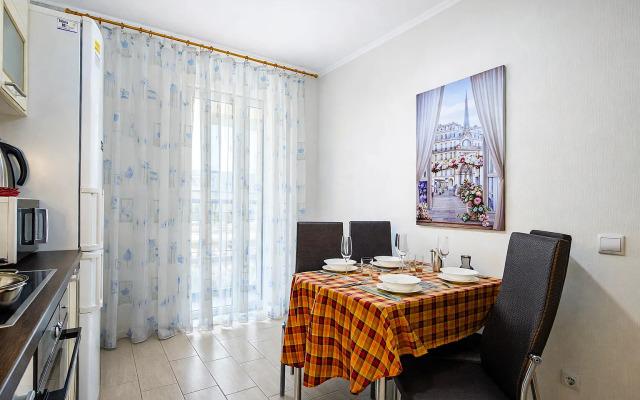 1-комн. апартаменты в ЖК "Новин" с большой кроватью