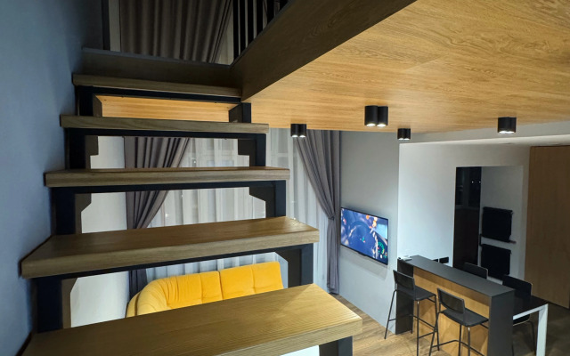 Апартаменты Двухуровневая студия с захватывающим видом на город