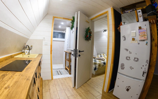 Частный дом дом у озера с чаном и баней