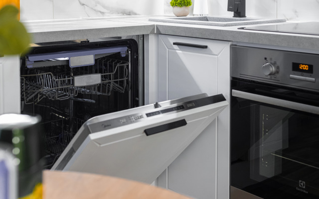 Апартаменты Lalapart Gray stone на 30 этаже небоскреба Савеловский Сити