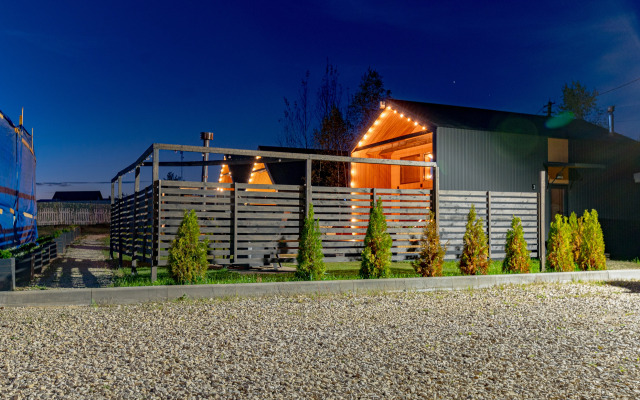 Частный Дом Барнхаус №1 с дровяной баней и горячей купелью, на 7 госте