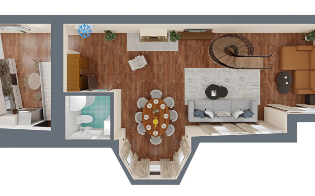 Квартира GM Apartments Шикарная двухуровневая у Арбата