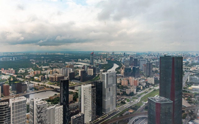 Апартаменты Москва Сити трех комнатные угловой вид