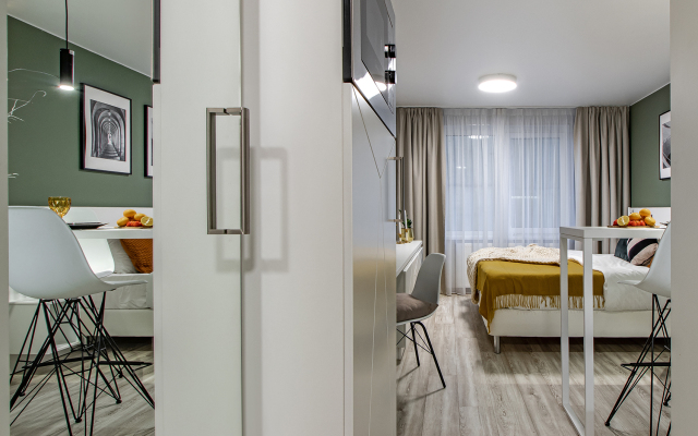 Studiya U Metro Bukharestskaya Flat