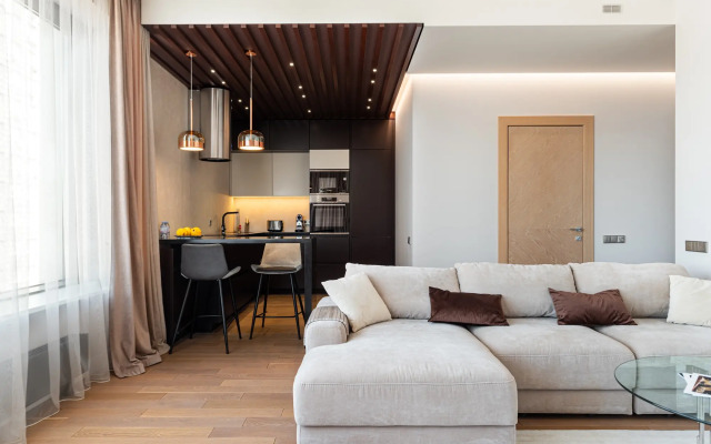 Flat Inn ryadom s metro Avtozavodskaya v zhk Story Apartments