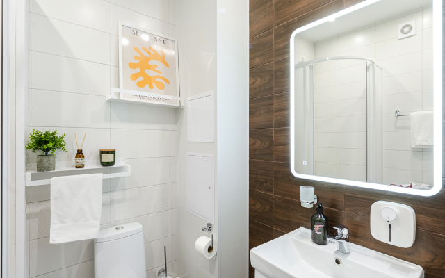 Апартаменты F-Apart с видом на башню Лахта Центр