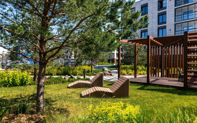 Апартаменты Aquamarine Resort в доме с бассейном в Сестрорецке