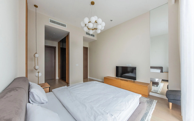 Апартаменты Москва Сити трех комнатные угловой вид