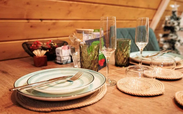 Гостевой дом Чудесный A-frame Оливка с сауной