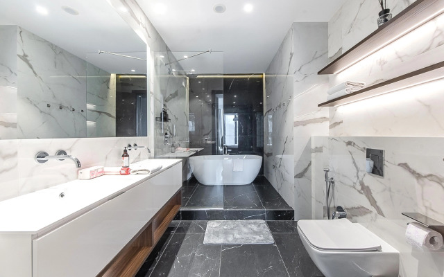 Апартаменты Москва Сити трех комнатные угловой вид