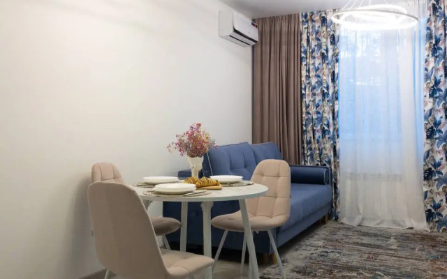 Апартаменты двухкомнатные с двумя кроватями, гардеробной и кухней-гостиной