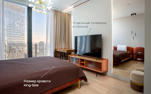 Апартаменты Москва Сити угловые 2х комнатные с шикарным видом 47 этаж