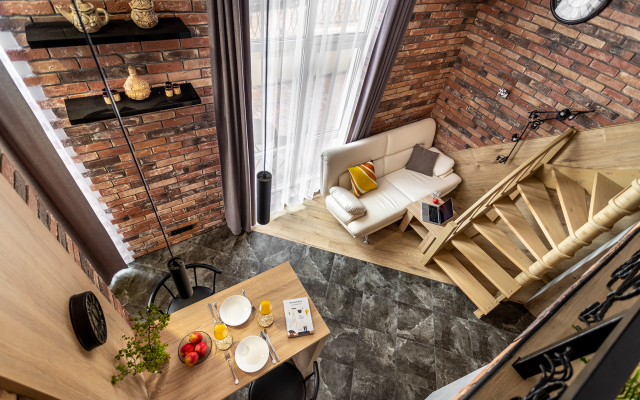 Апартаменты Двухэтажные в Стиле Гранж от Home Group apartments