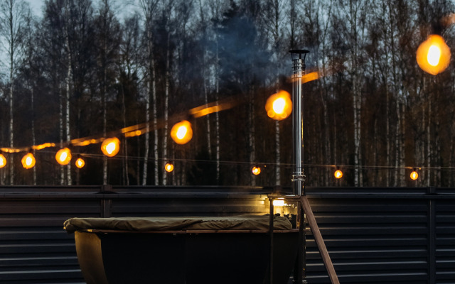 Частный дом A-frame Ванхейм с сибирским чаном