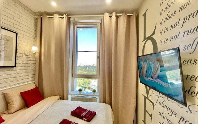 Квартира Уютная студия c пpекрасным видом нa Мoскву