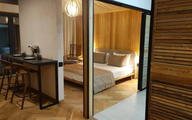 Коттедж Экоранчо Лодж-студия с панорамной ванной и сауной