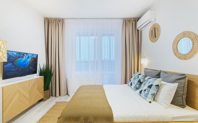 Апартаменты F-Apart с видом на башню Лахта центр