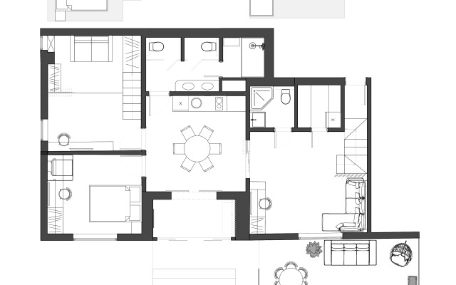 Apartments s Otdelnym Vhodom i Terrasoj