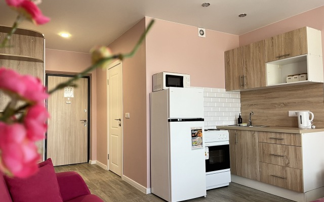 Апартаменты студия четырехместная вблизи горячего источника Волна