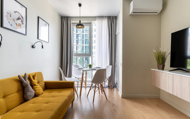 Апартаменты Уютная студия с дизайнерским ремонтом