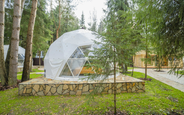 Castnyj dom Kupol'nyj dom v sosnovom lesu