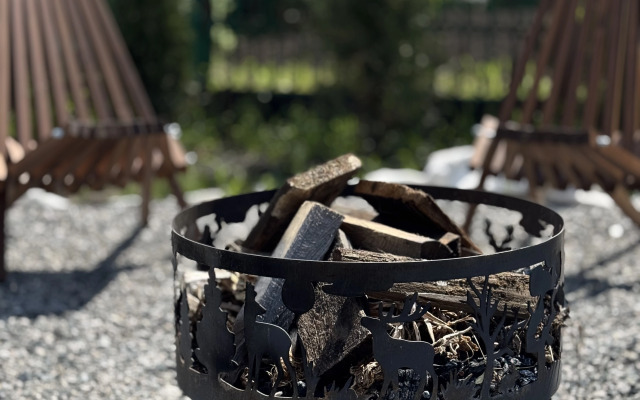 Частный Дом с Панорамными Окнами Купелью и Баней