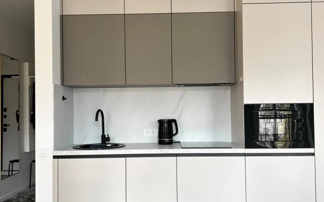 Studiya v Novom Dome s Frantsuzskimi Balkonami Flat