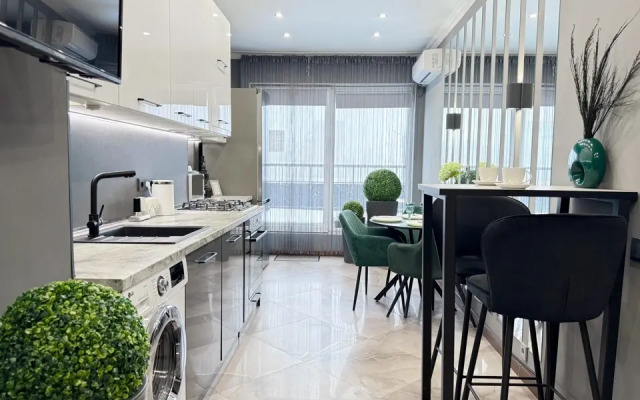 Квартира класса люкс с террасой и видом на реку в центре Рыбной деревни, остров Канта в Калининграде