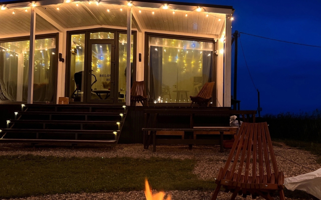 Частный дом  Belov House  с панорамным остеклением у леса