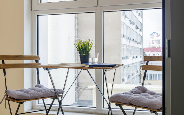 Апартаменты в спокойных тонах ЖК Большой Lounge балкон удобный матрас