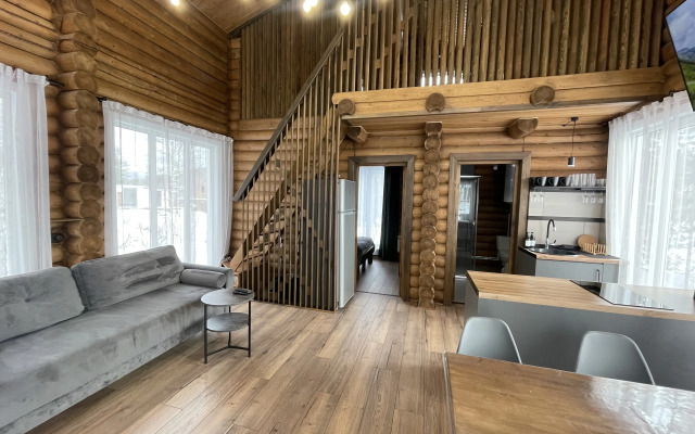 Частный Дом Комфортабельный Дом Из Бревна С 2мя Спальнями