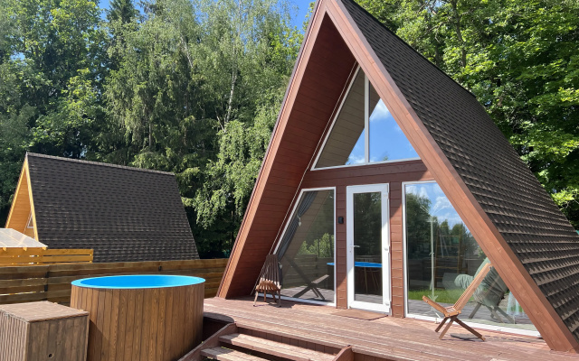 Глэмпинг Домики A-frame С Чаном или Купелью-Фурако
