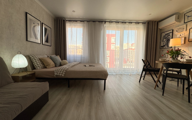 Квартира Современная студия в пяти минутах от Аквапарка Лето Лето