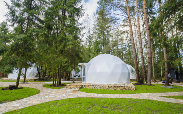 Castnyj dom Kupol'nyj dom v sosnovom lesu