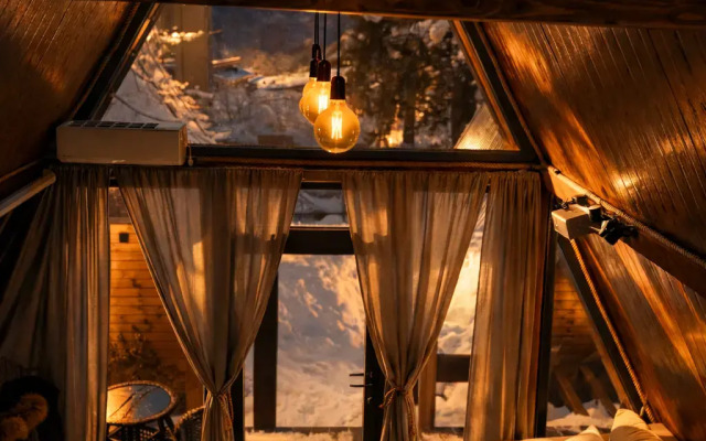 Частный дом Панорамный а-фрейм Грань в Красной Поляне