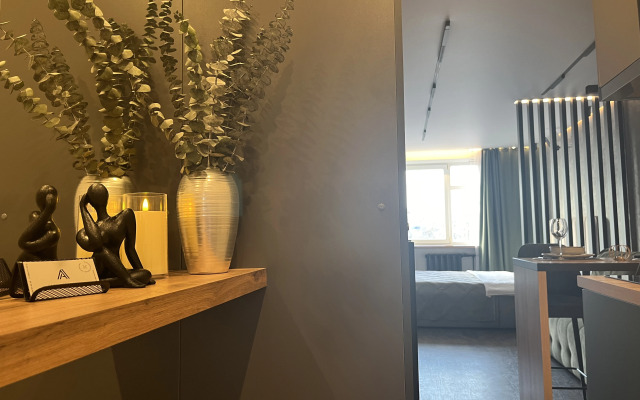 s proektorom v komplekse s sezonnym bassejnom Apartments